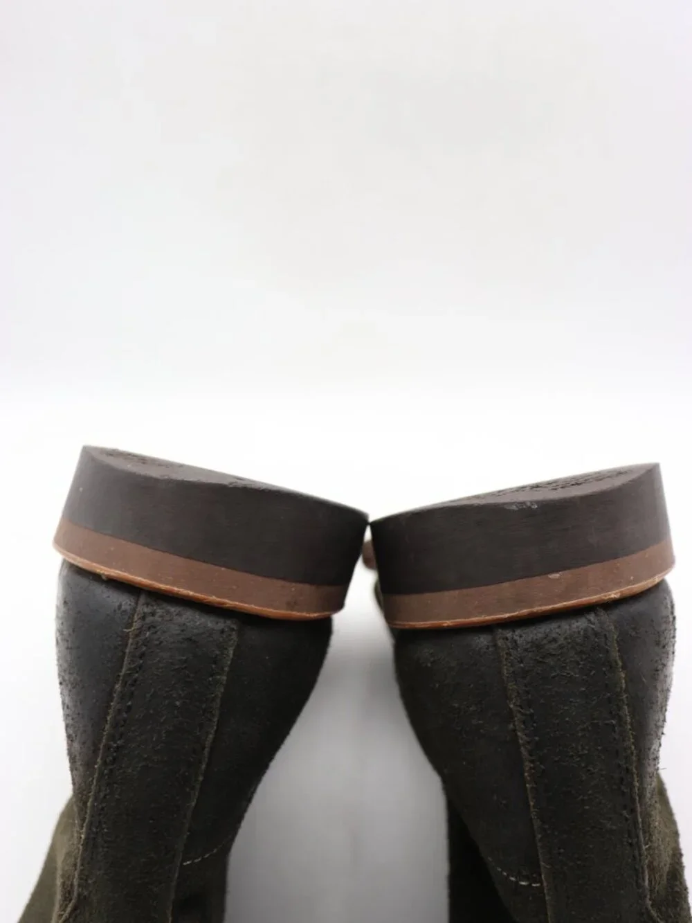 Rag & Bone Rowan Boot Men's Size 12 M Olive Green Suede Handmade USA Lace Up